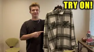 Примерка фланелевой рубашки Coofandy