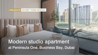 Modern studio apartment at Peninsula One, Business Bay | haus & haus Holiday Homes