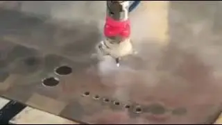 Waterjet glass cutting in Iran, SAME waterjet