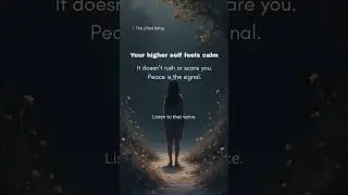 Your higher self feels calm ✨ Peace is the signal 🌿 #innershift #englishquotes #LiftedBeing