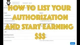AirspaceToday - How To List Your Authorization Or Waiver on Airspace Today Suppliers Portal
