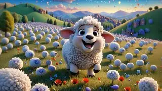 Four Fluffy Sheep Count the Stars | Calm Counting Song for Kids | Nursery Rhymes and Baby Songs