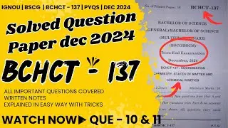 Solved IGNOU DEC 2024 BCHCT-137 Question Paper | Coordination Chemistry |  @EduIgnou  IGNOU PYQS |
