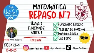 USMP-Matem&aacute;tica Aplicada 🧮 REPASO 7 Funciones 1😎 | Ciclo 26-0 ☀️