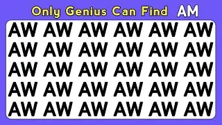 99% Fail  | Only Genius Can Find 🧠👁️| Number & Letter Edition.