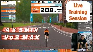 4 x 5 min VO2 max Cycling Chef Live Stream