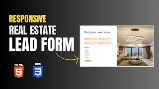 Create Lead Form Real Estate Website Using HTML and CSS | Form Using HTML CSS | @webcoding25