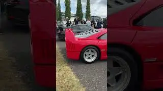 Ferrari F40 revving engine at Yiannimize Live Mercedes Benz World