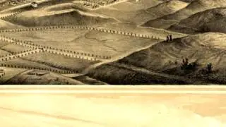 Los Angeles California 1877 Panoramic Bird's Eye View Map 6726