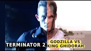 Terminator 2 vs Godzilla vs King Ghidorah RUNNING scenes