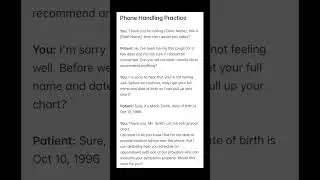 HelloRache Phone Handling - Medical Advice/Scheduling Appointment