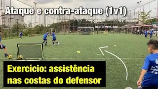 Exercício: passe longo com curva - Treino de Futebol