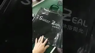 Custom Logo Packing Soft Loop Handle Shopping Garment PE Black  Shopping Bag Plastic For Boutique