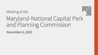 M-NCPPC Full Commission Live Stream: 11/6/25