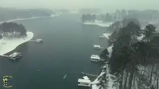 Snow Day in Cumming Georgia Drone View 2026 4K
