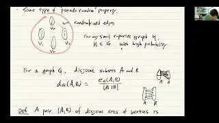 KAIST Extremal graph theory 1-15 Szemeredi's regularity lemma