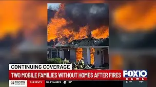2 Mobile families without homes after fires