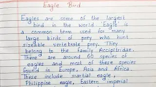 Write a short essay on Eagle Bird | Essay Writing | English