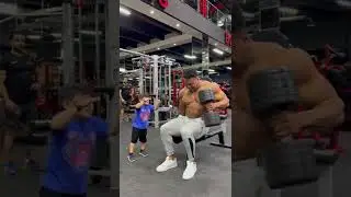 larry wheels and abdul rhozokh in gym.#larry #khazakstan #dubai