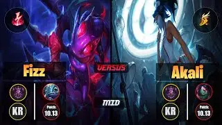 Master FIZZ [Electrocute] (Mid) VS  AKALI - Master KR Patch 10.13