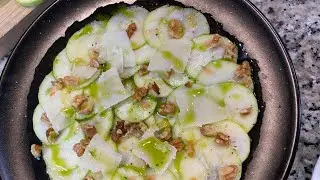 Una receta deliciosa y saludable. CARPACCIO DE CALABACIN