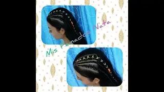 Encintado de moda con trenza postiza y cinta cola de ratón