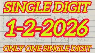 Thailand Lottery 3up only one single digit / 1-2-2026 /