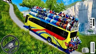 Death Road Bus Simulator Gameplay Android &ndash; Overloaded Bus Driving on Dangerous Hills 🚌⚠️