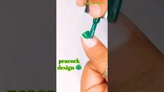 peacock design 🦚 nail art💅 #shortvideo #viral #nailart #shortsyoutube #shortsfeed #diynails
