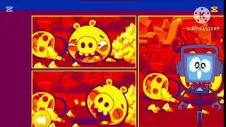 Bad piggies eating Halloween candy effects