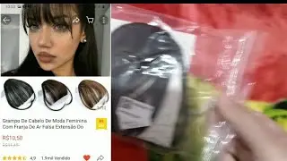 recebido expressão feminina +comprinhas saite shopee