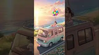 Pastel Bunny Camper &ndash; The Cutest Seaside Road Trip 🌸 | Wholesome Anime Travel Vibes