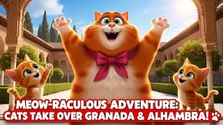 Meow-raculous Adventure: Cats Take Over Granada & Alhambra! #funnycatsvideos #cartoon