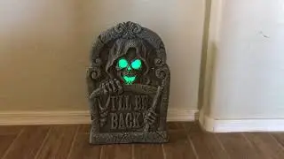 HALLOWEEN GRIM REAPER TOMBSTONE FROM WALMART LED LIGHTS