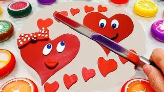 Play Doh How to Make a Giant Rainbow Heart Ice Cream Popsicle DIY