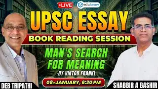 📘 LIVE UPSC Essay Book Reading | Man's Search for Meaning by Viktor Frankl | Essay Enrichment