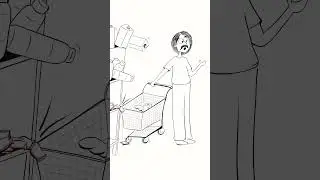 Inktober 2025 Day 8 &ndash; Reckless Shopping | Mr. &rsquo;Stache Daily Comic