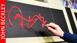Palette Knife Abstract Painting EASY for beginners  | Sololeo