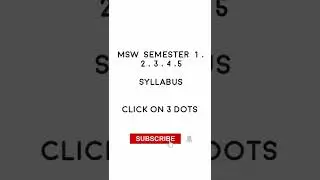 msw all semester syllabus and study material pdf