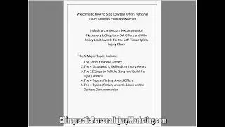 Chiropractic Personal Injury Attorney Marketing