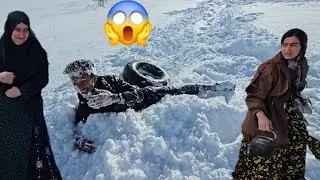 Волнение на снегу! 🏂❄️Счастливый день для семьи Али, пока Голам Али находится в тюрьме