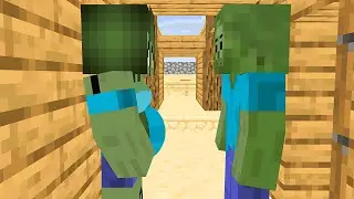 MINECRAFT ZOMBIE AND ZOMBIE GIRL FAMILY SAD LIFE (LOVE STORY ?!!) - Minecraft Animation JJ & Mikey