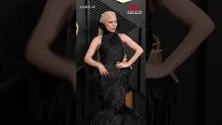 Lady Gaga Goes Full Bird Mode at the 2026 Grammys in a Feathered LBD