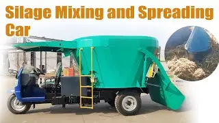 Silage Mixer and Spreader Feeding Car - Efficient Feed Preparation for Livestock#silage #spreader