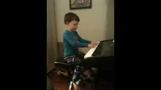 Zachary (4 years old) playing Let it Be