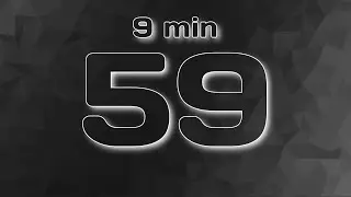 10 minute (600 second) Count Up Timer - Silent - Carbon grey polygon
