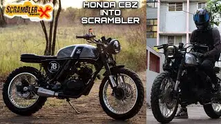 Hero Honda CBZ Modified Into A  Scrambler || Full Modification