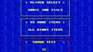 Sonic the Hedgehog 2: Sound Effects on Sound Test.