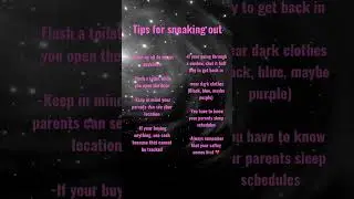 Tips for sneaking out