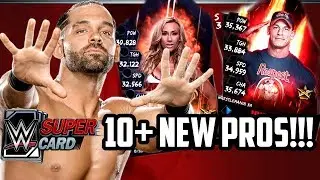 WWE SUPERCARD 10 CARDS PERFECT PRO'D!!!